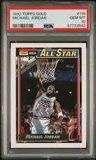 1992 TOPPS GOLD MICHAEL JORDAN #115 PSA 10