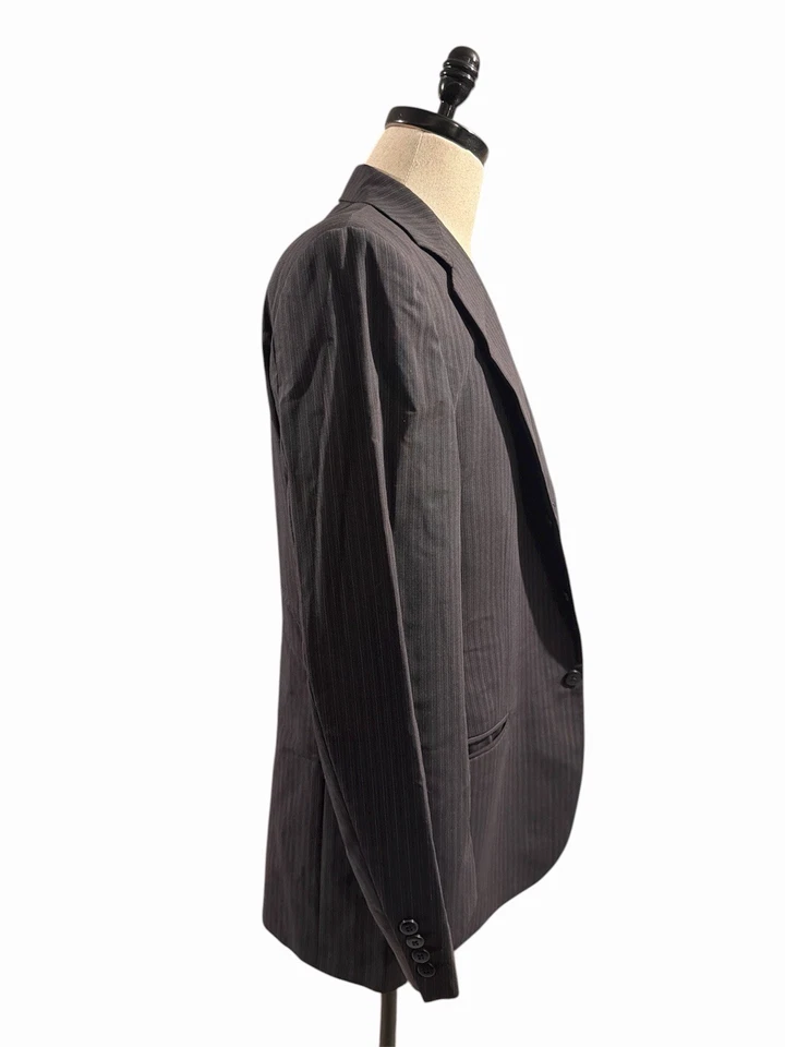 Traje de lana Lubiam Luigi Bianchi Mantova 2 piezas rayas negras talla 38R EE. UU. Foto 4 de 4