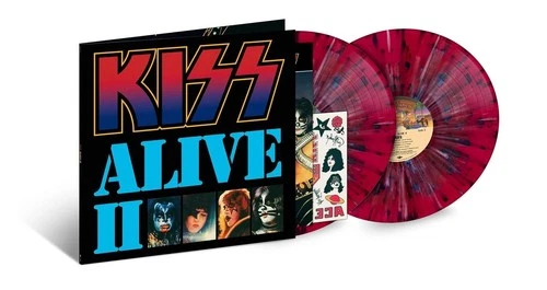KISS Alive II 45th Anniversary 2LP Red/blue Swirl Vinyl KISSonline Sealed Rare