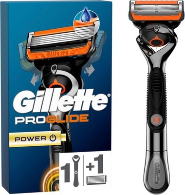 Gillette Fusion5 Proglide Power 1 Rasierer 1 Ersatzklingen mit neuem Everglide