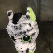 Ty Beanie Boos ZIG ZAG the Zebra 9" Beanbag Plush Stuffed Toy w/ Glitter Eyes