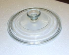 Pyrex G-5-C Clear Glass Ribbed Round Replacement Lid Only