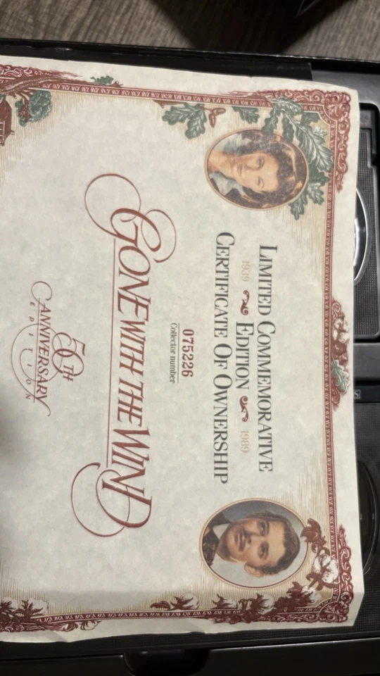 Gone With The Wind 50th Anniversary VHS Box Set Commemorative Limited Edition  - Image 2 of 4