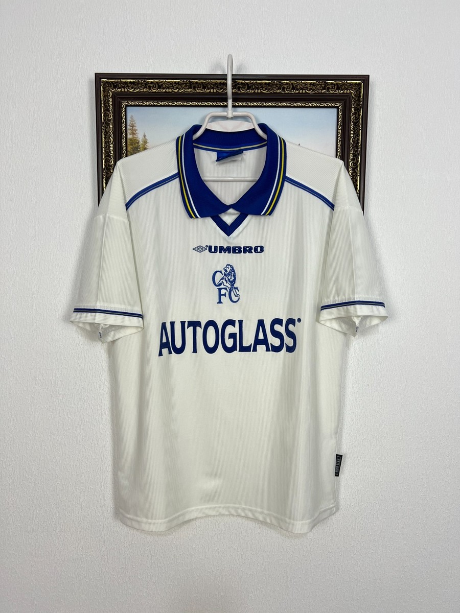 Chelsea Away football shirt 1999 Soccer Umbro Jersey Mens White