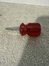 Vintage RIDGID #1940 Flathead Screwdriver Red Handle USA Made