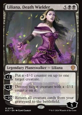 Liliana, Death Wielder 0078 Non Foil Mythic Lorwyn Eclipsed Commander MTG NM