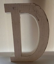 White Wooden Wall Letter D Decor Numbers  Letters Theme 10 by 14in