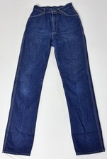 Vintage 1980s Lee Riders Made In USA High Rise Straight Leg Denim Jeans 26x33