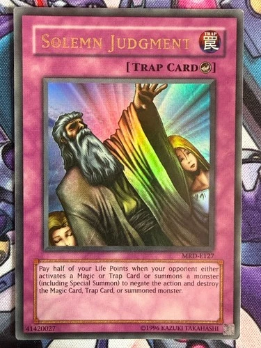 Solemn Judgment MRD-E127 YuGiOh Card ULTRA RARE
