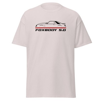 For Mustang Foxbody 5.0 Cowl Fans Drag Racing Hood T-Shirt Birthday Unisex Tee