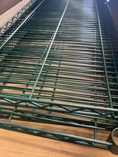 18x42” Commercial Epoxy Green Wire Shelving - 4 Shelves per Box, Heavy-Duty 