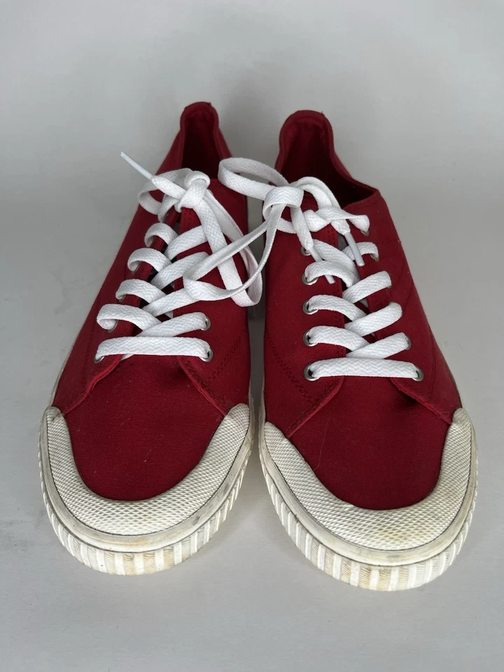 Zapatillas informales Tretorn con cordones para mujer talla 42,5 EE. UU. 11 de lona roja Foto 2 de 4