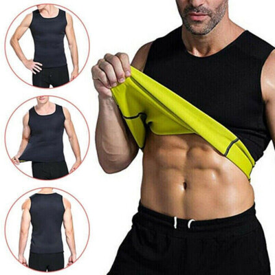 Men Sauna Waist Trainer Vest For Weight Loss Gym Workout Vest Shaper Tops Outfit