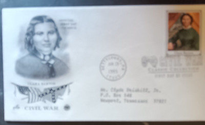 CIVIL WAR NURSE CLARA BARTON RED CROSS FOUNDER 1995 ARTCRAFT PCS CACHET ...