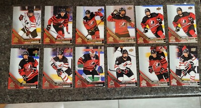 Lot Of 12 2022 Upper Deck Team Canada Juniors Prospectus Momentous Inserts Stars