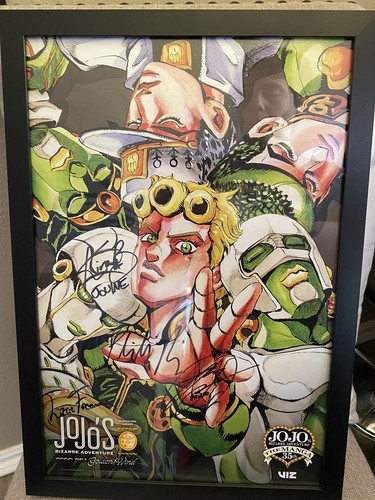 SIGNED JoJo's Bizarre Adventure Part 5 Golden Wind Anime Expo AUTOGRAPH Poster