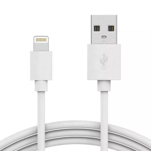 Just Wireless 3ft TPU Compatible w/ Apple Products to USB-A Cable - White NIB - Image 2 of 4