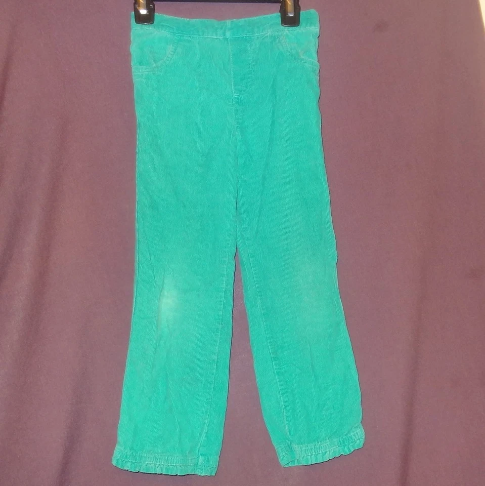Pantalones Pana Verde Azulado Talla 6 L/G Nookie Dookie Pull On Niñas  Foto 3 de 4
