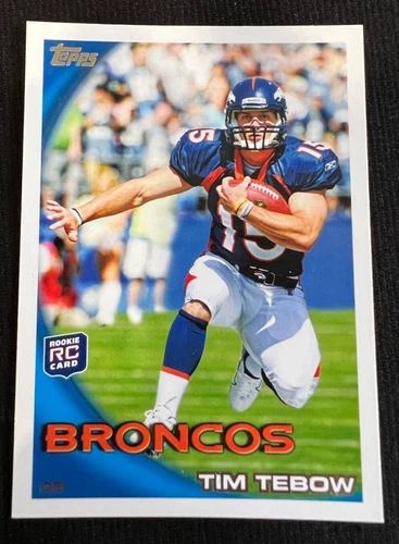 TIM TEBOW Denver Broncos 2010 Topps Flagship #440 1st Rookie Card RC NFL