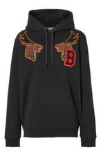 NWT BURBERRY Carson Varsity Appliqu  Cotton Men's Hoodie Small S 780