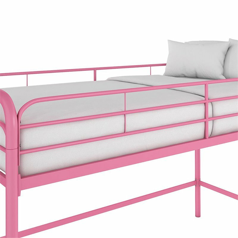 DHP Junior Twin Metal Loft Bed in Pink eBay