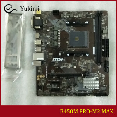 FOR MSI B450M PRO-M2 MAX DDR4*2 32GB HDMI VGA DVI-D m-ATX Motherboard Test OK