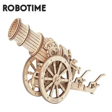 ROKR 3D Wooden Puzzle Wheeled Siege Artillery Game Assembly Toy Gift Kids