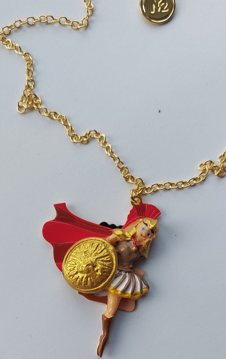 Les Nereides Divine Adventure ATHENA Intelligence Art Goddess Necklace RRP  £90
