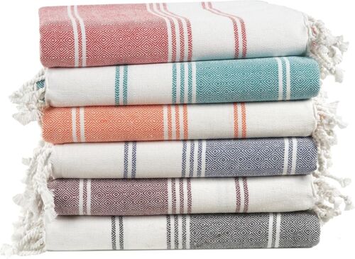 New- Beach Towels 6 Pack, Oversized Beach Towel, Pre-Washed Large Beac