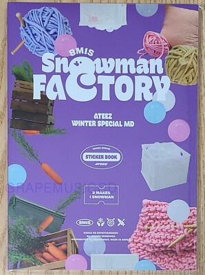 ATEEZ SNOWMAN FACTORY OFFICIAL MD STICKER BOOK NEW | eBay
