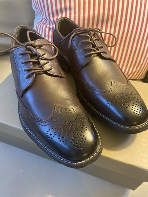 Joseph Abboud Dark Brown Leather Oxfords s-l400.jpg main image 3