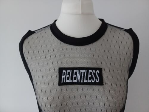 ZOE KARSSEN Mesh Sheer Black Party Top SMALL - Picture 3 of 14