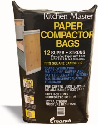 Kitchen Master Super Strong Compactor Bags Pre Cuffed (12 Pack)