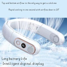 New Portable USB Rechargeable Hanging Neck Fan   Quiet, Adjustable Speeds Gift