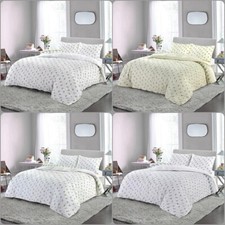 Flannelette Rosebud Duvet Cover Set Floral Thermal 100% Brushed Cotton Bedding