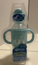 Dr Browns Flip to Sip 8oz Bottle with Silicone Handles and Straw Natural Flow 6+