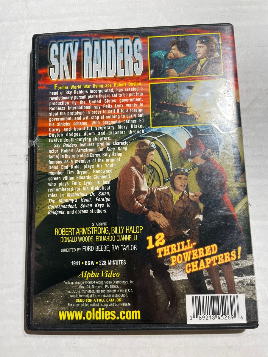 SKY RAIDERS DVD MOVIE, 12 THRILL-POWERED CHAPTERS, ROBERT