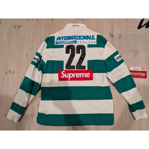 Supreme ラガーシャツ M グリーン