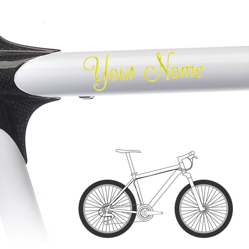 2 x Personalised Name Bike Frame Stickers For Cycle Bicycle - Shack Style - Picture 17 of 18
