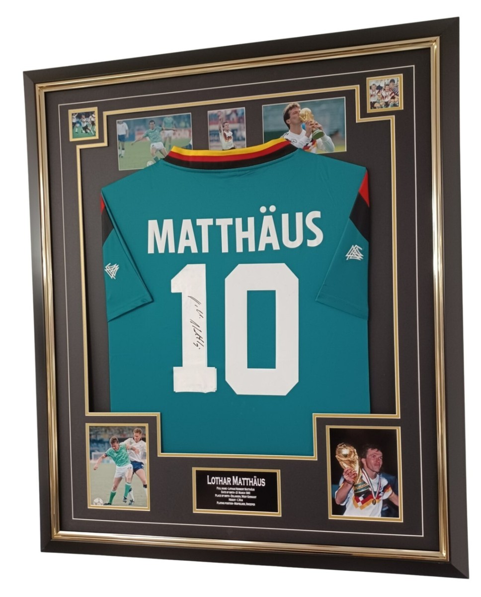 Lothar Matthaus サイン入り写真 額装済み GERMANY Framed Lothar Matthaus Signed Shirt Autographed Jersey
