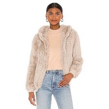 Heartloom Peri Cream Faux Fur Zip Up Jacket