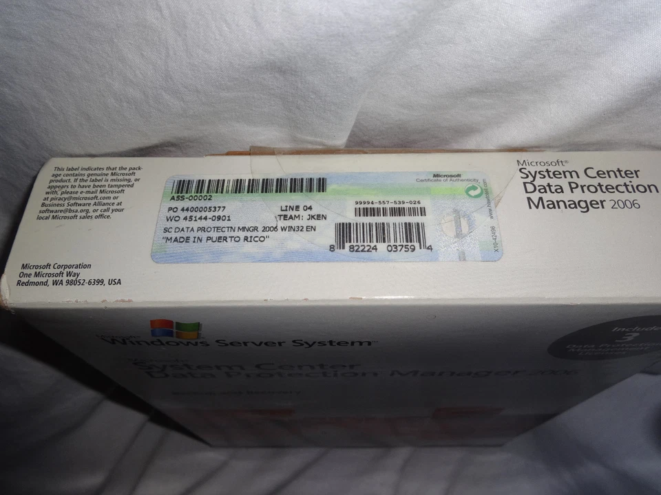 Microsoft Windows System Center Data Protection Manager 2006 A5S-00002 New - Image 2 of 2