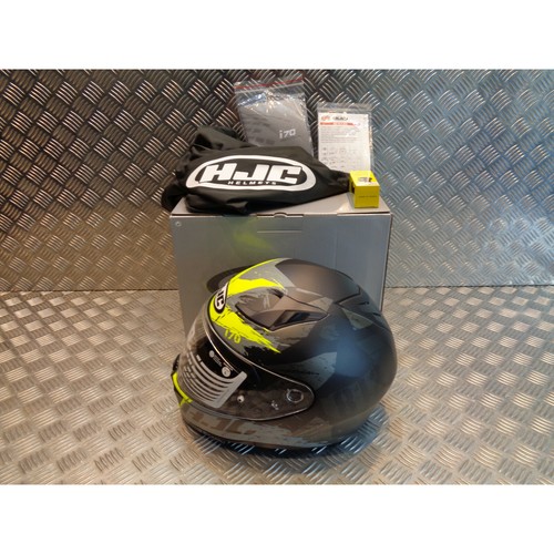 casque integral moto hjc i70 rias homme noir gris jaune taille m 57 ...