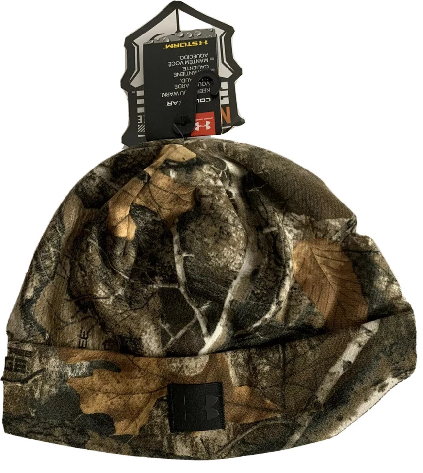 Under Armour Cold Gear Storm 1343193-991 Scent Control Hunting Camo Beanie Hat - Image 3 of 4