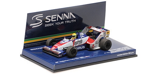 1:43 Minichamps 540843339 Ayrton Senna Toleman Hart TG183B #11 Brazilian GP 1984