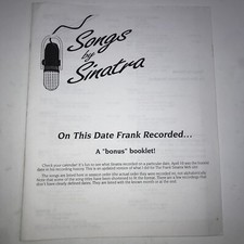   Songs By Sinatra  - 1998 Bonus Booklet By Thomas Rednour