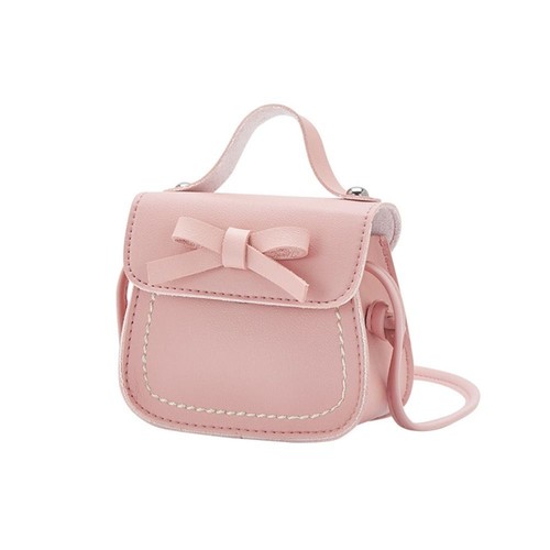 Handbag Bow Shoulder Bag Solid Color Children Small Bag Children - Picture 14 of 19