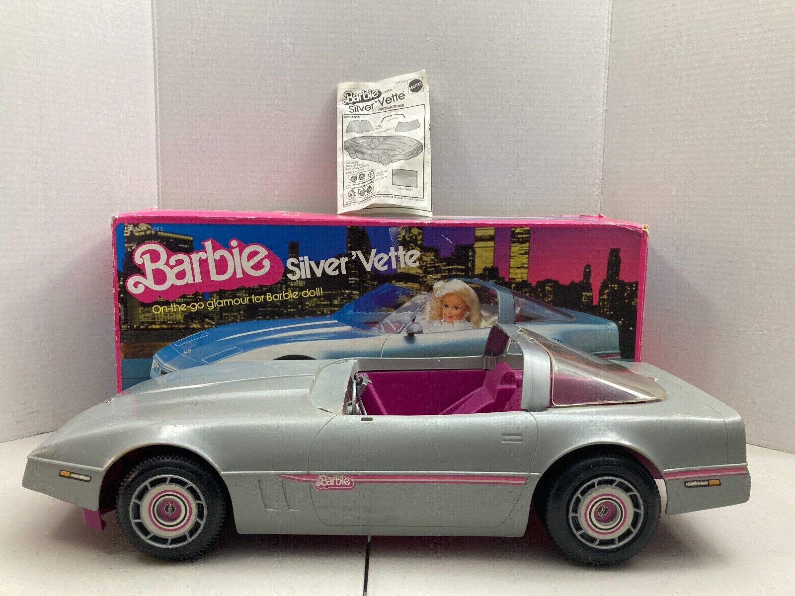 Vintage 1984 Mattel Barbie Silver 'Vette - Corvette Vehicle 4934