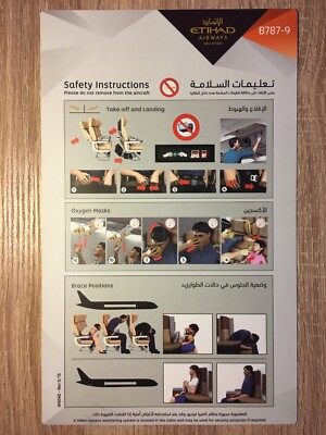 Safety Card Etihad Airways Boeing 787-900 Rev 0/15