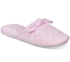 Charter Club Women's Gingham-Print Bow-Top Slippers, L 9-10